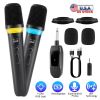 2.4G Wireless Microphones UHF Wireless Microphones Metal Handheld Dynamic Mics with 164FT Range RGB Light for Karaoke Party DJ Wedding Speech Outdoor