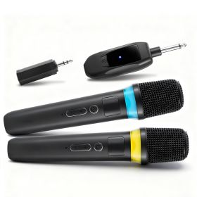 2.4G Wireless Microphones UHF Wireless Microphones Metal Handheld Dynamic Mics with 164FT Range RGB Light for Karaoke Party DJ Wedding Speech Outdoor