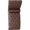 Brown PU Leather Upholstered Armless Chaise Lounge Chair with Lumbar Pillow