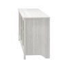 Farmhouse TV Stand in White Wood Grain Finish - for TVs up to 70-inch