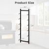 Simple Black Metal Wall Mounted 6-Bottle Wine Rack