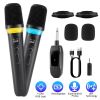 2.4G Wireless Microphones UHF Wireless Microphones Metal Handheld Dynamic Mics with 164FT Range RGB Light for Karaoke Party DJ Wedding Speech Outdoor
