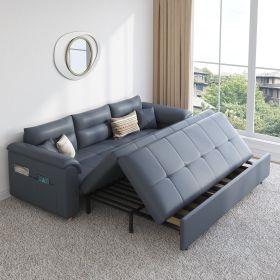 74" Leath-aire Sleeper Sofa 2-Seater