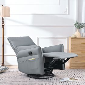 Rocking Recliner Chair,360 Degree Swivel Nursery Rocking Chair,Glider Chair,Modern Small Rocking Swivel Recliner Chair for Bedroom