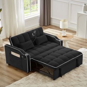 1 versatile foldable sofa bed in 3 lengths, modern sofa sofa sofa velvet pull-out bed