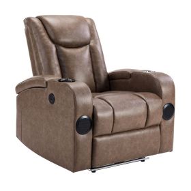 Recliner Sofa with Power Recline, Adjustable Split Back, USB Charging, Bluetooth Speakers & LED LightingRecliner Sofa with Power Recline