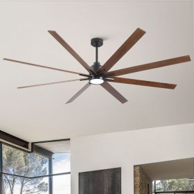 84" Black Lowe Profile Ceiling Fan with Light