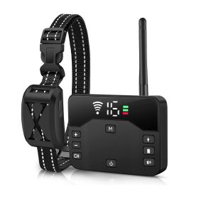 2 In 1 Wireless Electric Dog Fence Waterproof Pet Shock Boundary Containment System Electric Training Collar for Small Medium Large Dogs (Option: GPCT)