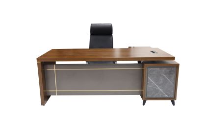 Office Furniture Chinese Office Furniture Custom-Made L Shaped Office Desk (Color: Walnut, size: 2000*1800*750)