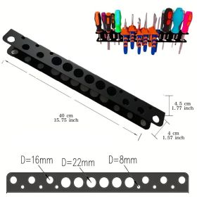 "Industrial Steel Tool Wall Panel - Heavy-Duty Workshop Organizer with Mounting Kit" (Model: 2PCS Style C+D)